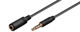 Jack Connector - Extension Cable Audio Stereo Jack 3.5 Mm Male - Female, 4-pol. 3.5 Mm Slim