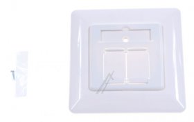 Com Cover Network Box - Abdeckrahmen Incl. Zentralstuck, Signal Weiss