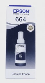 Epson Cartridge - T6641 C13t664140 Black Ink Bottle 70ml