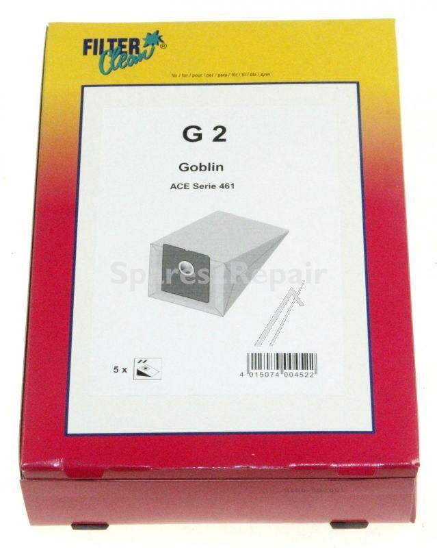Filterclean Vacuum Cleaner Bags - G2 000256-k Dust Bags X 5