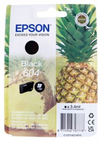 Epson Cartridge - 604 C13t10g14010 Ink Cartridge Black 3 4ml