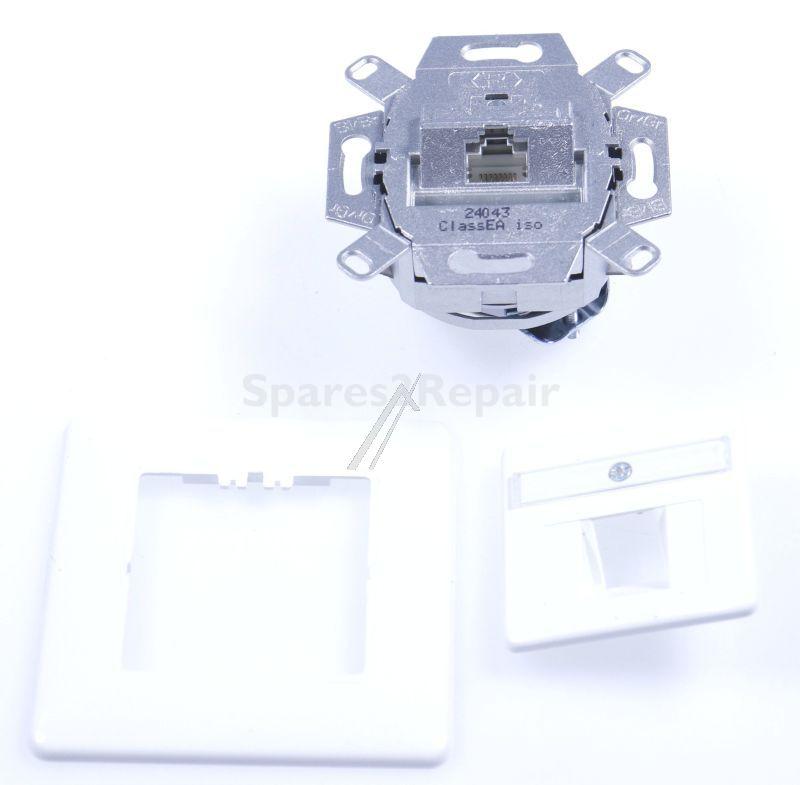 Rutenbeck Network Box - Suitable For Network Socket Class Ea, 1-fold, Up, W. Cover Pure White