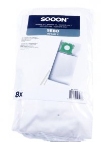 Sqoon Vacuum Cleaner Bags - Staubbeutel 8 Stuck Alternativ Fur Sebo Airbelt K, 6629er