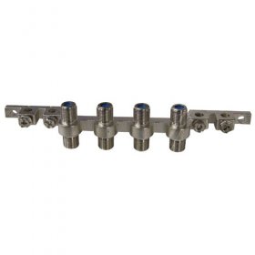 Earth Connection Block Sat - F-connector Base - 4 Ways