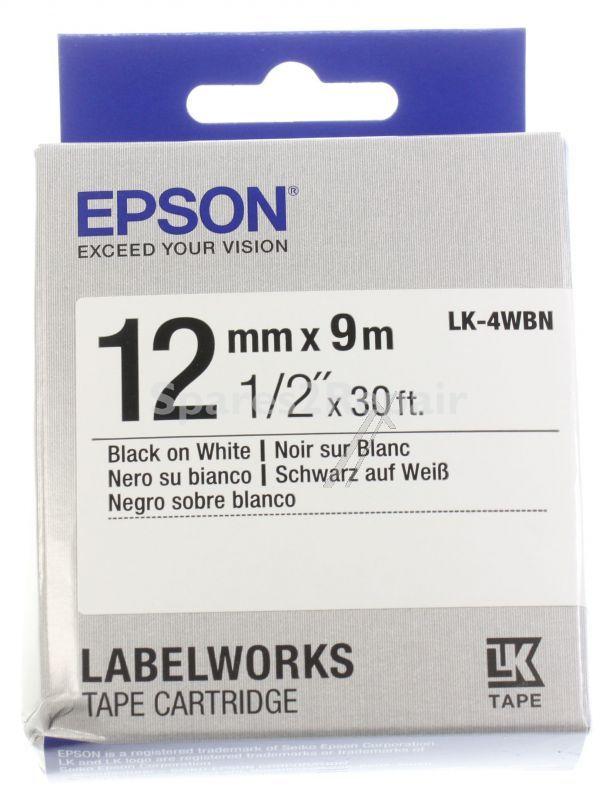 Epson Colour Cartridge - Suitable For Epson Etikettenband Schwarz-weiss 12 Mm 9m Standard Lc4wbn9