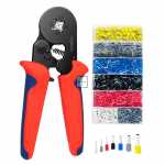 Logilink Hydraulic Pliers - Crimping Pliers Wire End Ferrule Crimping Pliers, 230 Mm, With 1200 Wire End Ferrules Square Crimping Pliers For 0.25-6m