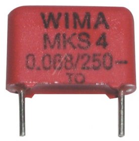 Wima Mks4 Pulse Capacitor - 0 068uf-250v Mks4f026803c00kssd Mks4-capacitor Rm=10mm -rohs-compliant-