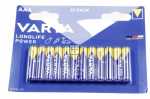 Varta Aaa 1,5v Battery - Lr3 4903121482 Varta Aaa Alkaline Longlife Power Batteries 1 5v-12 Pack