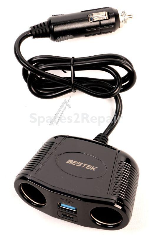 Dlh Cigarette Lighter Splitter - Dy-wu5345 Cigarette Lighter Power Strip 150w With Usb-c 30w And Usb-a 18w