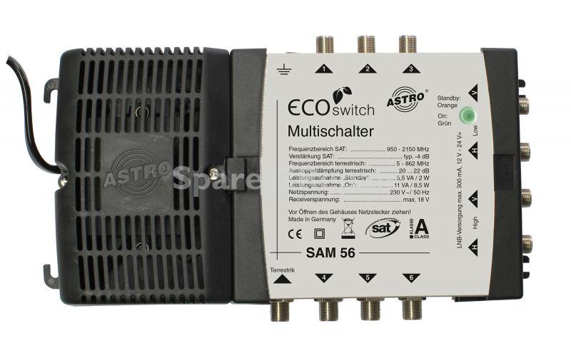 Astro Multi Switch - Sam 56 Ecoswitch 00360506 Standalone Multiswitch 5 Inputs For One Satellite Position