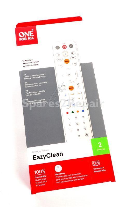 One For All Universal Remote Control - Urc9290 Eazyclean Remote Control White