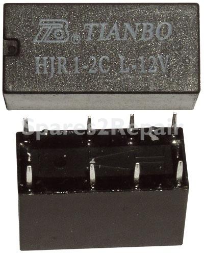 Tianbo Pcb Relay To 12v - 12vdc 1a-120v Hjr1-2c-l-12vdc Relay 12vdc-720 Ohms 20x10x11mm