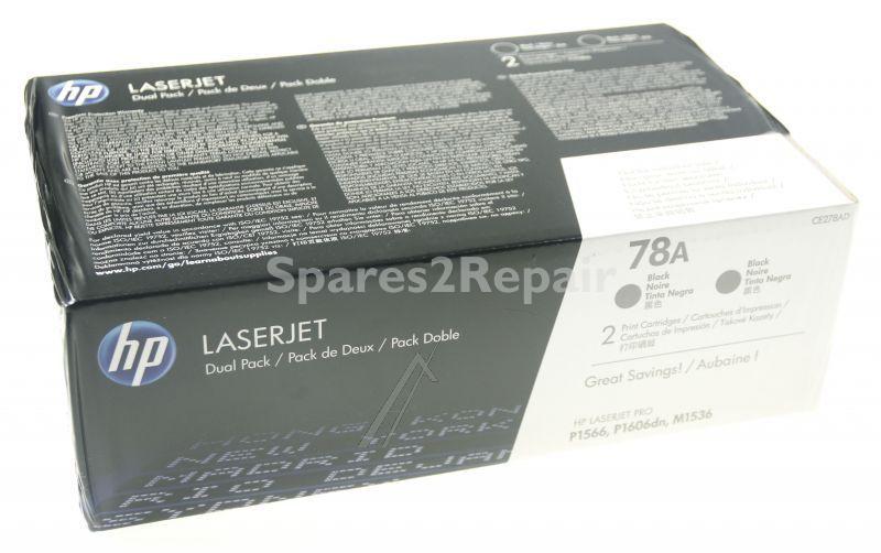Hewlett Packard Toner Cartridge - 78ad Ce278ad Toner Cartridge Double Pack Black Each 2 1k