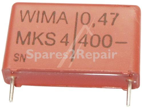 Wima Mks4 Pulse Capacitor - 0 47uf-400v Mks4g034705b00kssd Mks4 Cond Polyest Metal Rm22 5