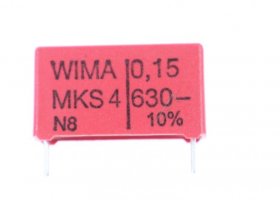 Wima Mks4 Pulse Capacitor - 0 15uf-630v Mks4j031505b00kssd Mks4-capacitor Rm=22 5mm