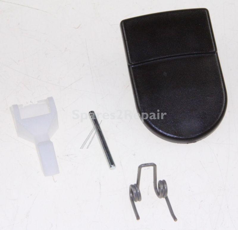 Compatible Washing Machine And Tumble Dryer Door Handles - Door Handle Set Black Plastic