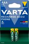 Varta Microcell-battery 1.2v - T398 58398101402 1 24v-800mah Nimh Rechargeable Aaa Pack Of 2 Varta