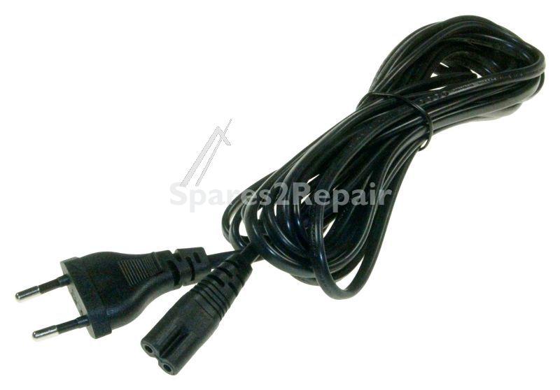 Compatible Eurocable With Double Sockets - Power Cord 5m Black