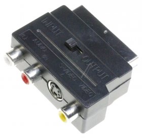 Compatible Scart Plug-phono Socket - Scart Adapter > 3x Phono & 1x Svhs Socket