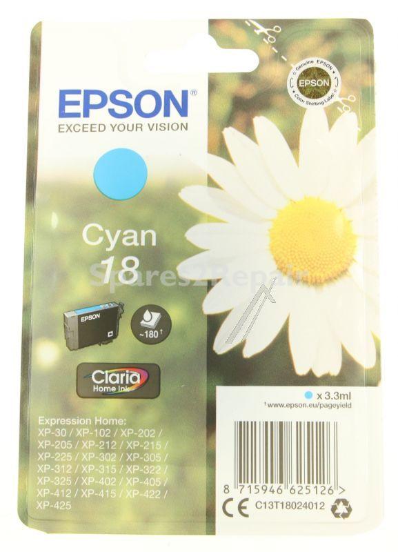Epson Cartridge - 18 C13t18024012 Ink Cartridge Cyan 3 3ml