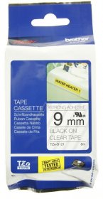 Brother Colour Cartridge - Tze-s121 Tape Black On Transparent 9mm-8m Laminated Extra S