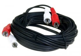Compatible Stereo Cable Phono Plug - 2x Phono Plug > 2x Phono Plug 5 0m | Stereo