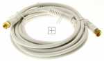 Asci Sat Connecting Cable - F-anschluÃ?kabel 3,75m, WeiÃ?, Mantelstromfilter