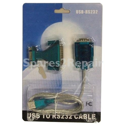 Compatible Usb adaptor - 25pol+9pol Usb To Rs232 Lead