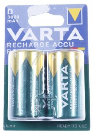 Varta D size - Rechargeable Battery - Hr20 56720101402 1 2v-3000mah Accu Mono Ni-mh Varta