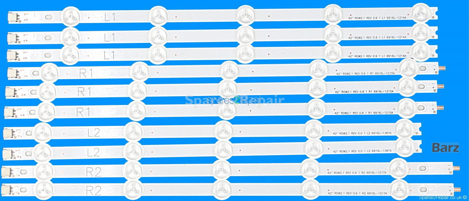 LG 42 inch Full LED Backlight Array - LC420DUE SF - 6916L-1214A - 6916L-1215A - 6916L-1216A - 6916L-1217A - AGF78326501