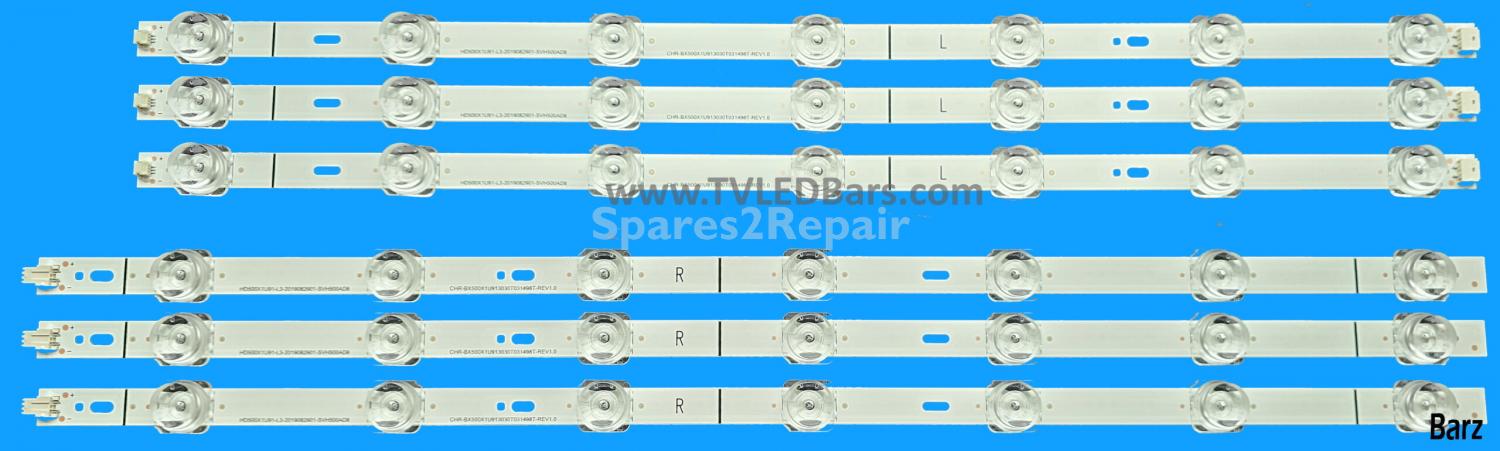 Hisense LED Backlight Array Hisense R50A7200GTUK 50AE7000FTUK 50A7100FTUK 50A7300FTUK HD500X1U91-L3 HD500X1U92-T0L4 HD500X1U92-T0L3-202032601 LB5009N V0 3/6pcs
