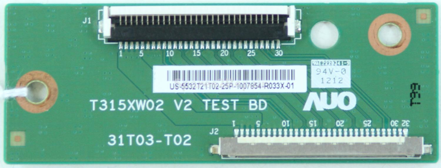 LG 32LS3500 - Connector Board - 55.32T21.T02 - 31T03-T02 - T315XW02 V2 TEST BD