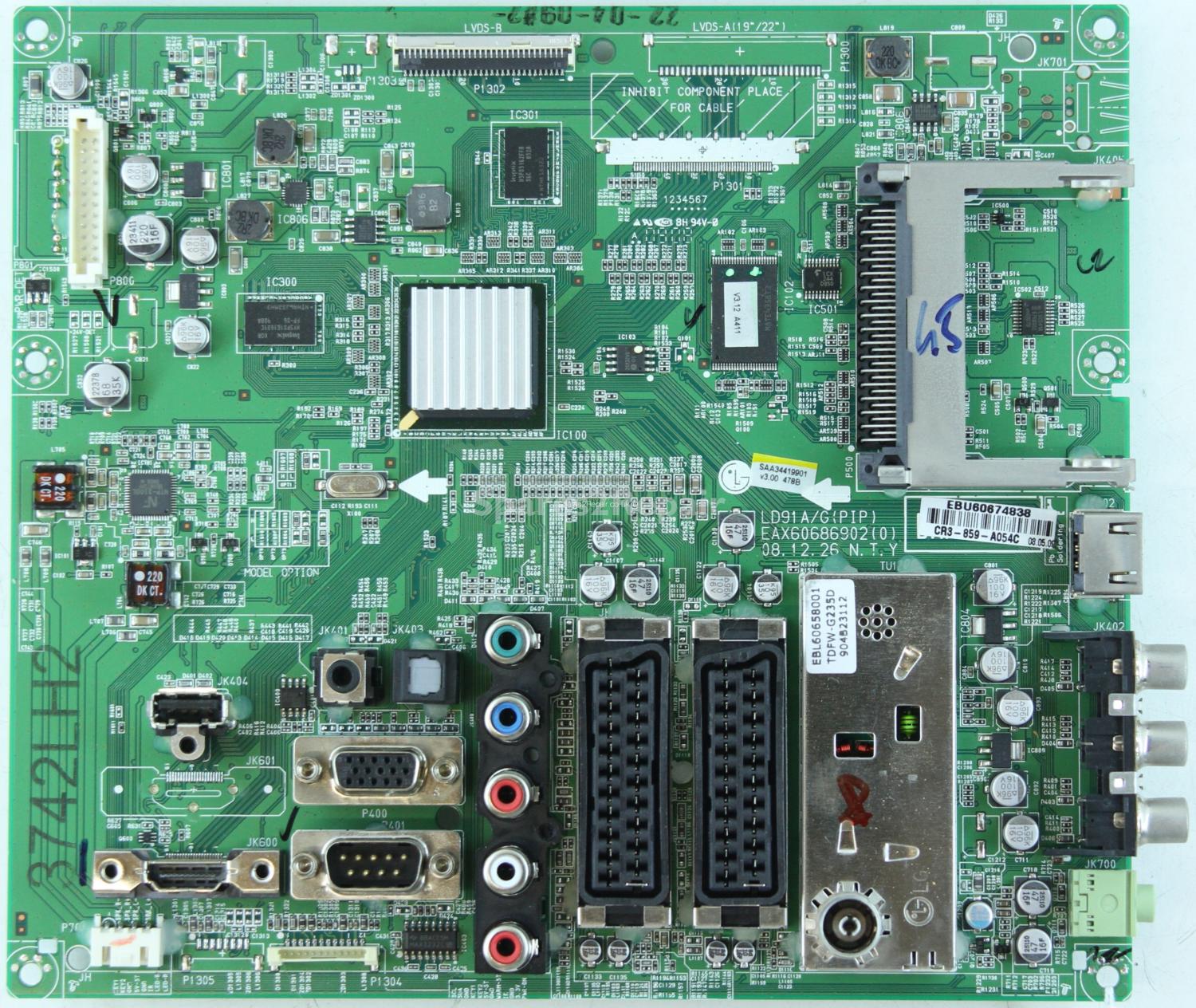 LG 37 Inch - Main AV - EAX60686902 (0) - EBU60674838 - LD91A