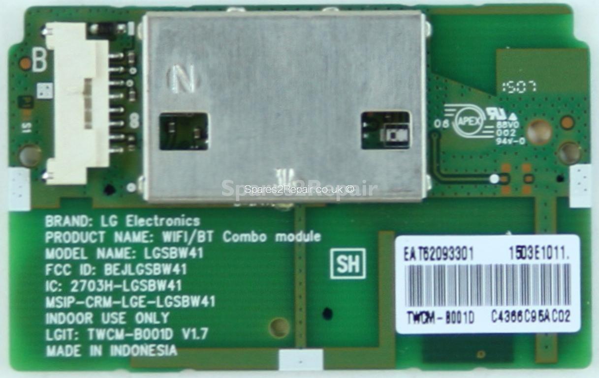 LG 65UF860V - Wifi Module - EAT62093301 - LGSBW41 - BEJLGSBW41 - 2703H-LGSBW41 - TWCM-B001D - V1.7