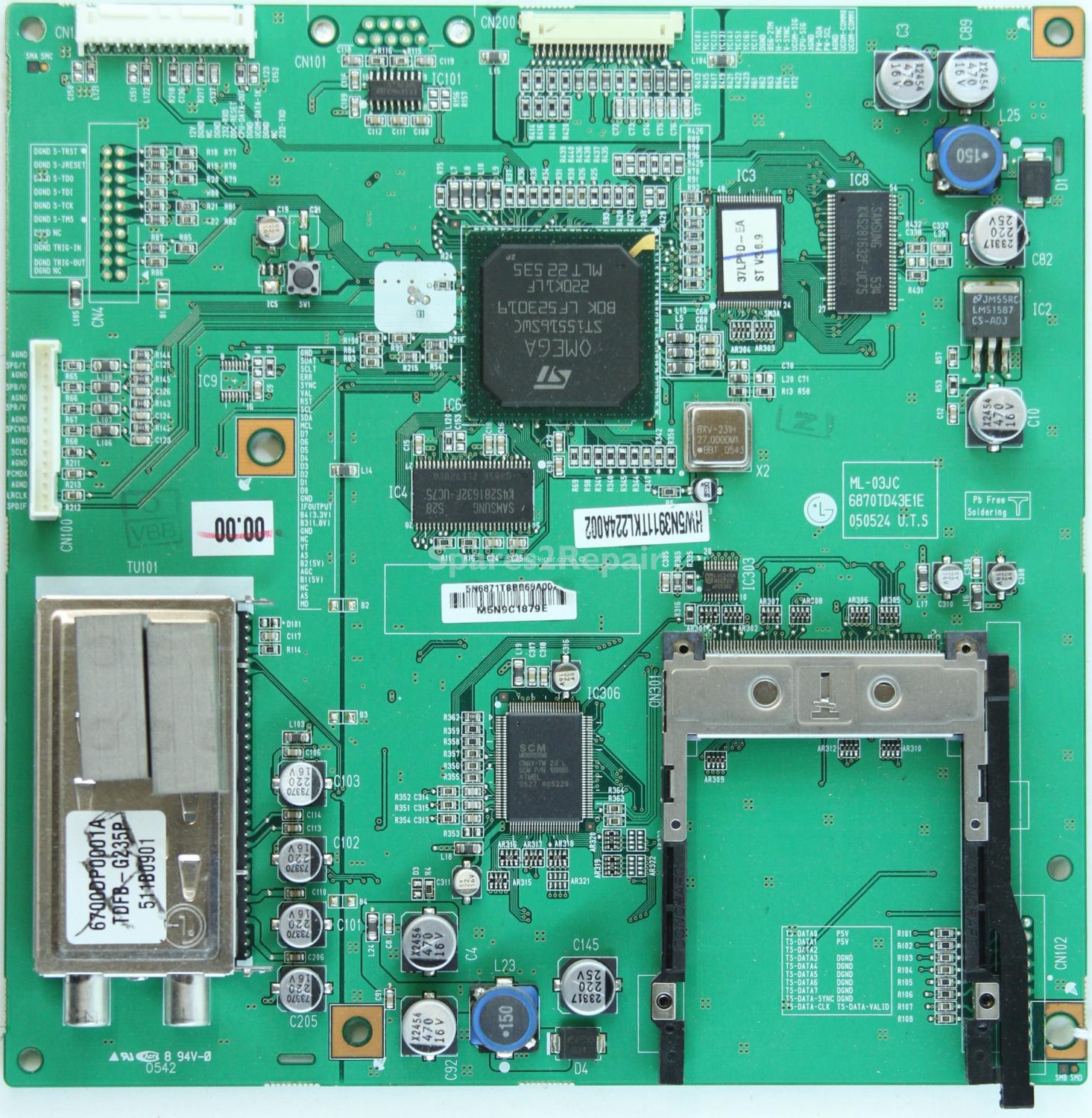 LG 37LP1D - Tuner & Card Reader - 6870TD43E1E - ML-03JC - 6871TSBB68A