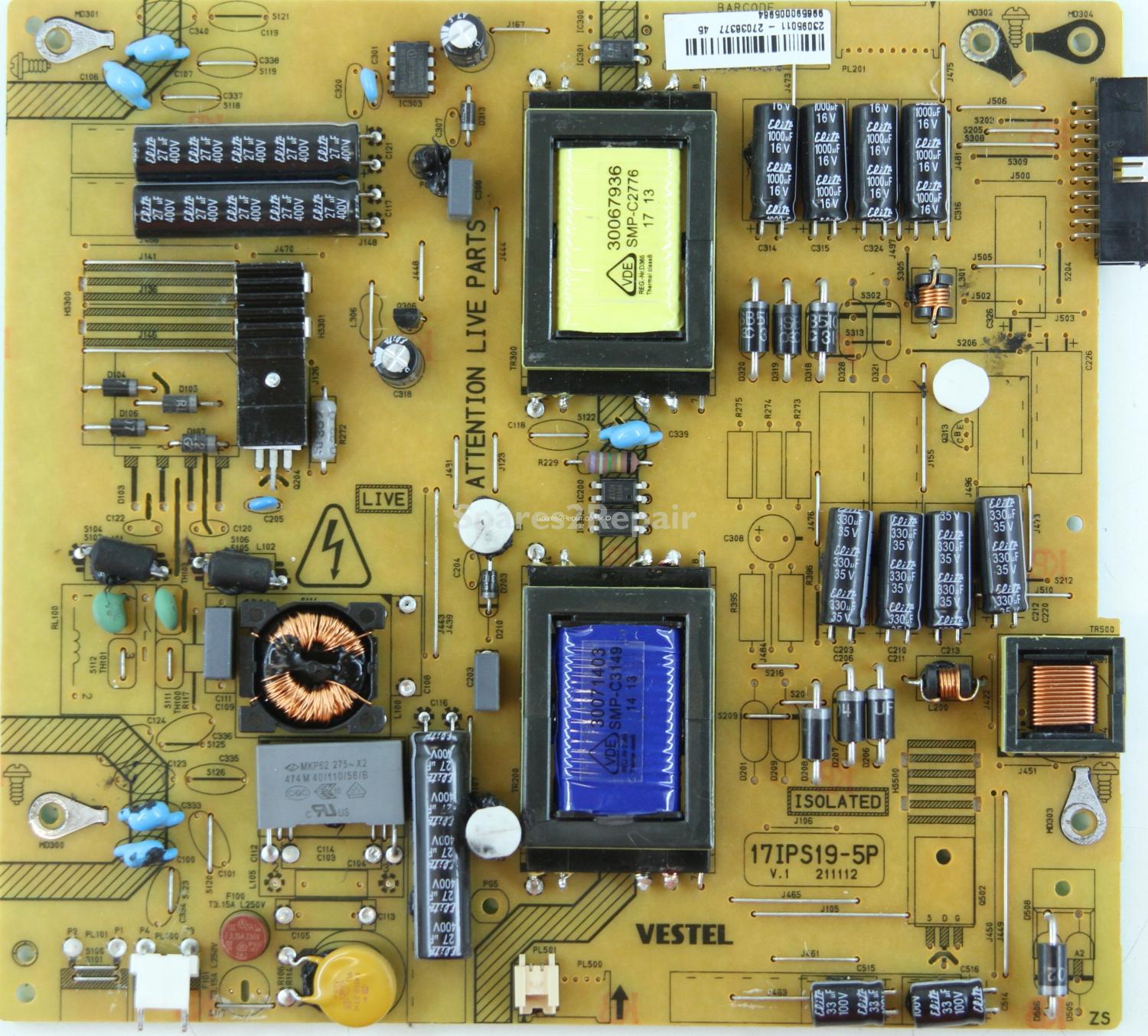 Philips 32HFL2808D/12 - PSU - 23095011 - 17IPS19-5P - V.1 - 211112
