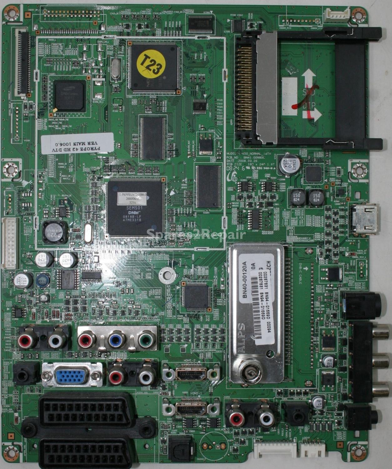 Samsung PS-42A456P2D - Main AV - BN94-01669D - BN41-00980C