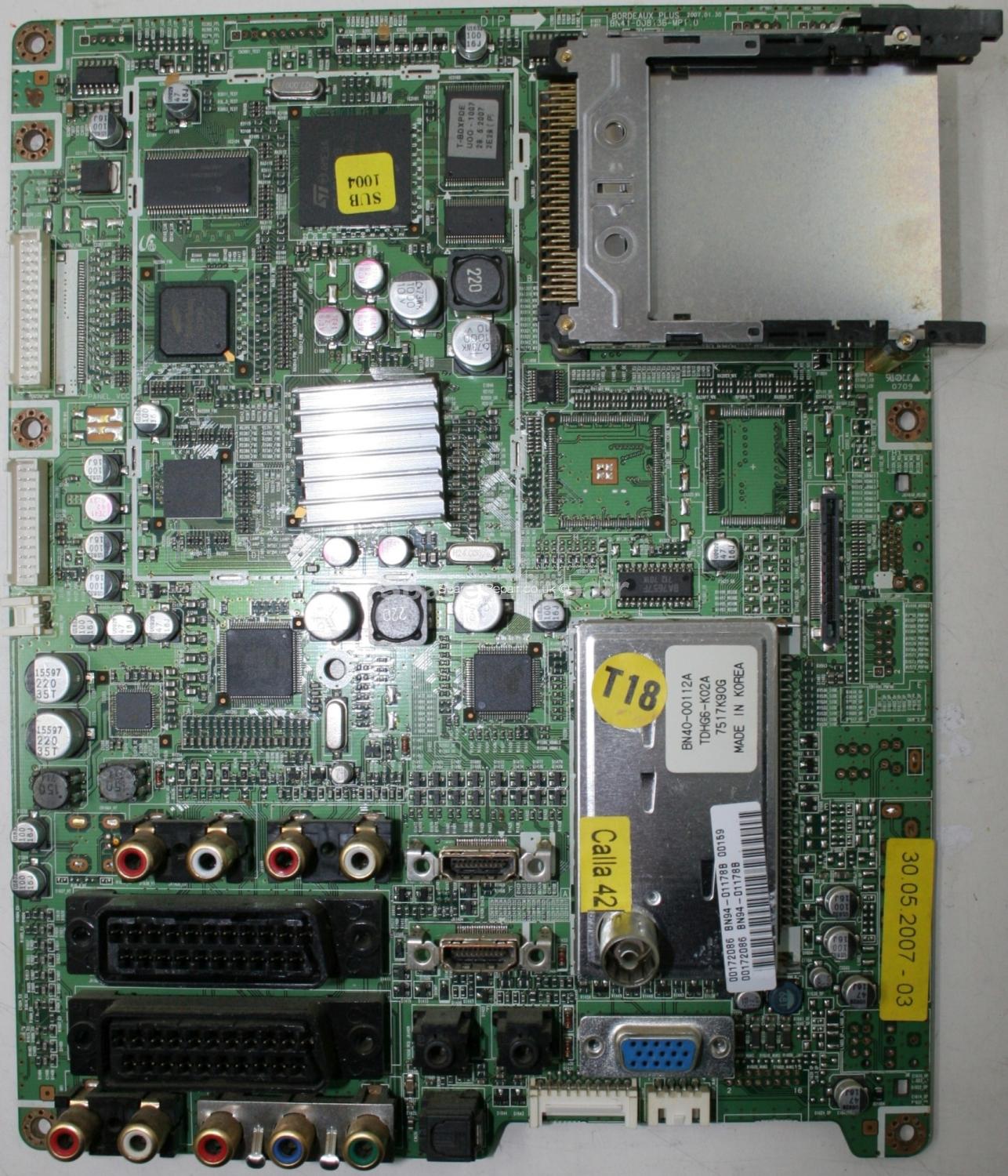 Samsung PS-42Q97HD - Main AV - BN41-00813B MP1.0 - BN94-01178B - BORDEAUX PLUS