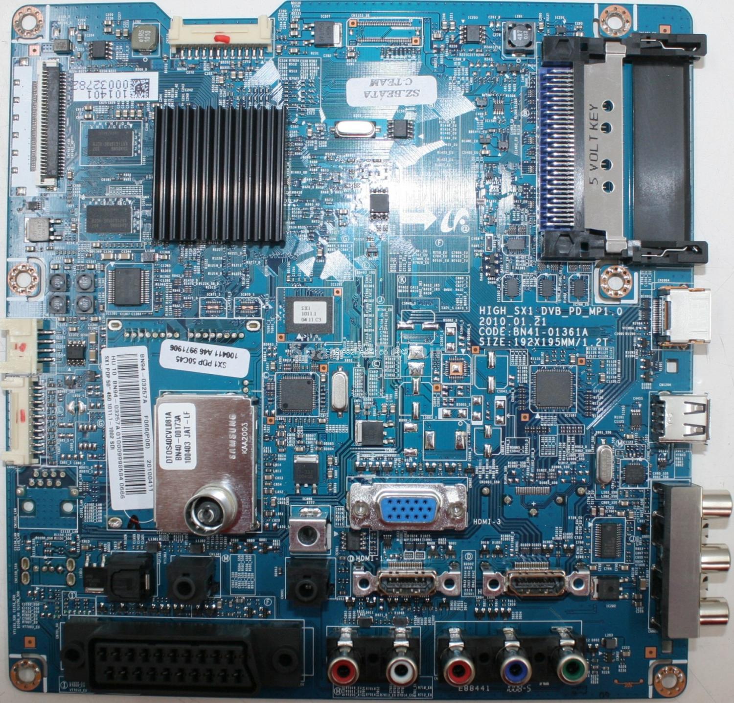 Samsung PS-50C450B1W - Main AV - BN41-01361A - BN94-03257A - HIGH_SX1_DVB_PD_MP1.0