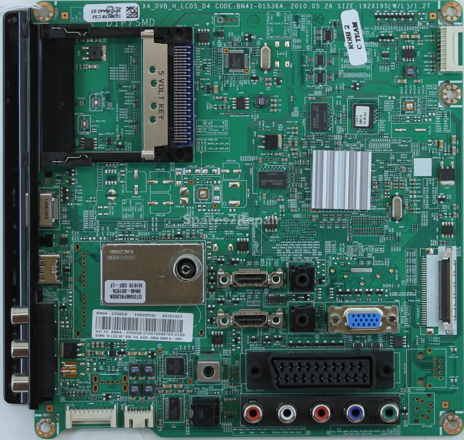 Samsung LE32C530F1W - Main AV - BN41-01536A - BN94-03985B - X4_DVB_H_LCD5_D4
