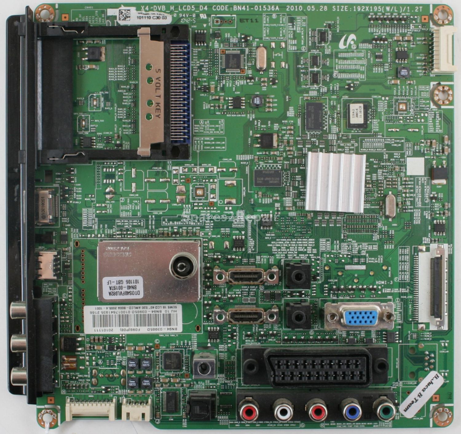 Samsung LE40C530F1W - Main AV - BN41-01536A - BN94-03985D - X4_DVB_H_LCD5_D4