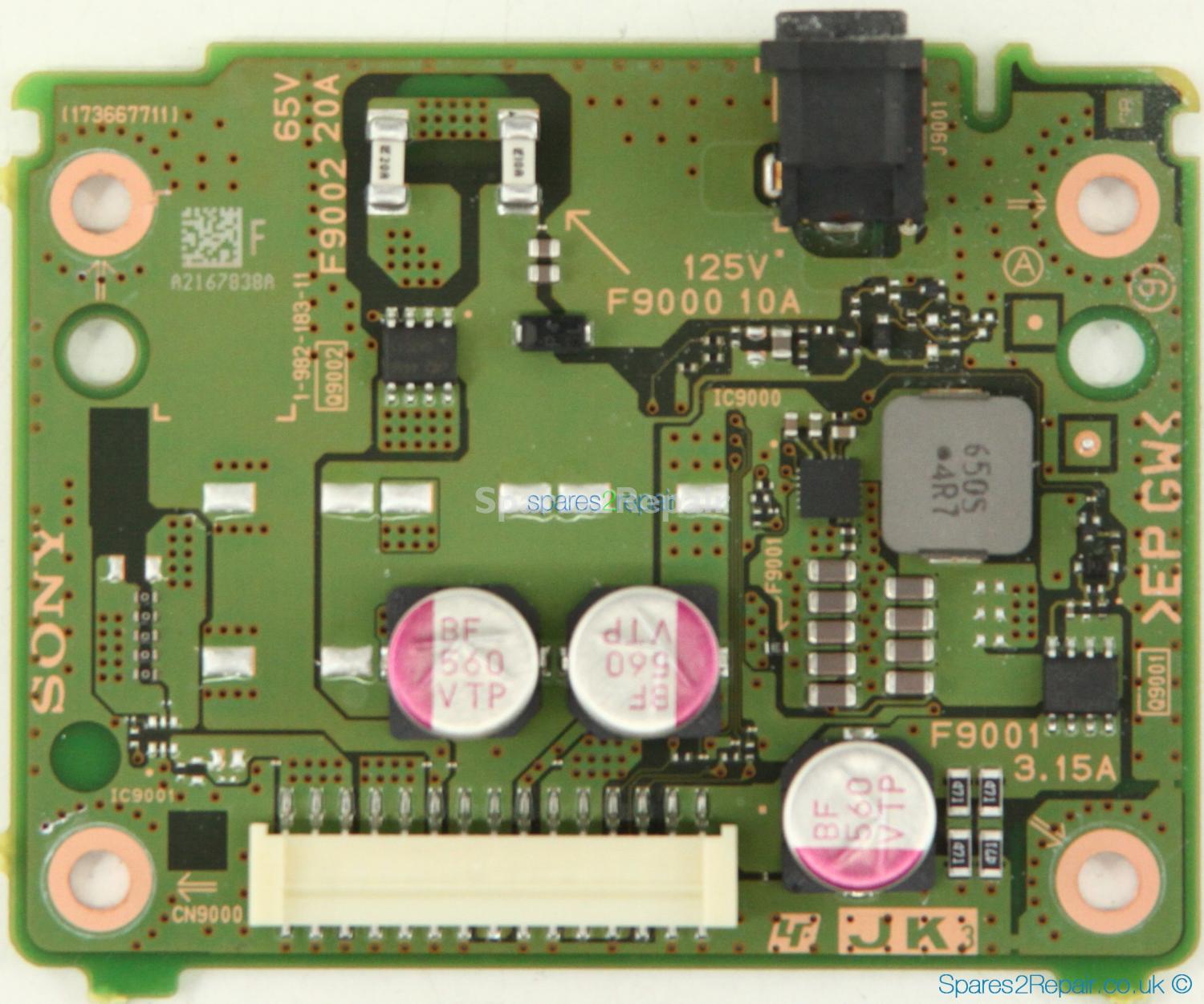 Sony KD-49XE9005 - DC Input Board - 1-982-183-11 - A2167838A - JK3
