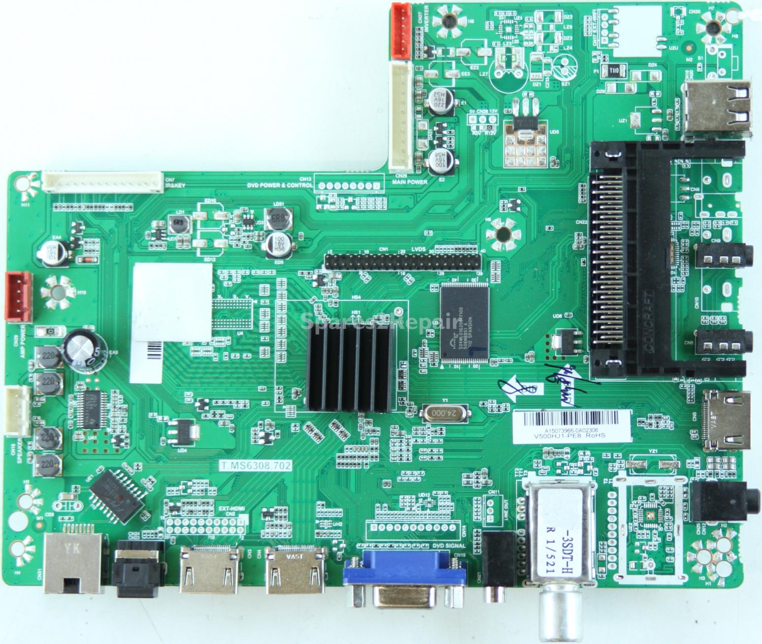 Technika 50F22B-FHD - Main AV - 4502505-3 - T.MS6308.702 - V500HJ1-PE8
