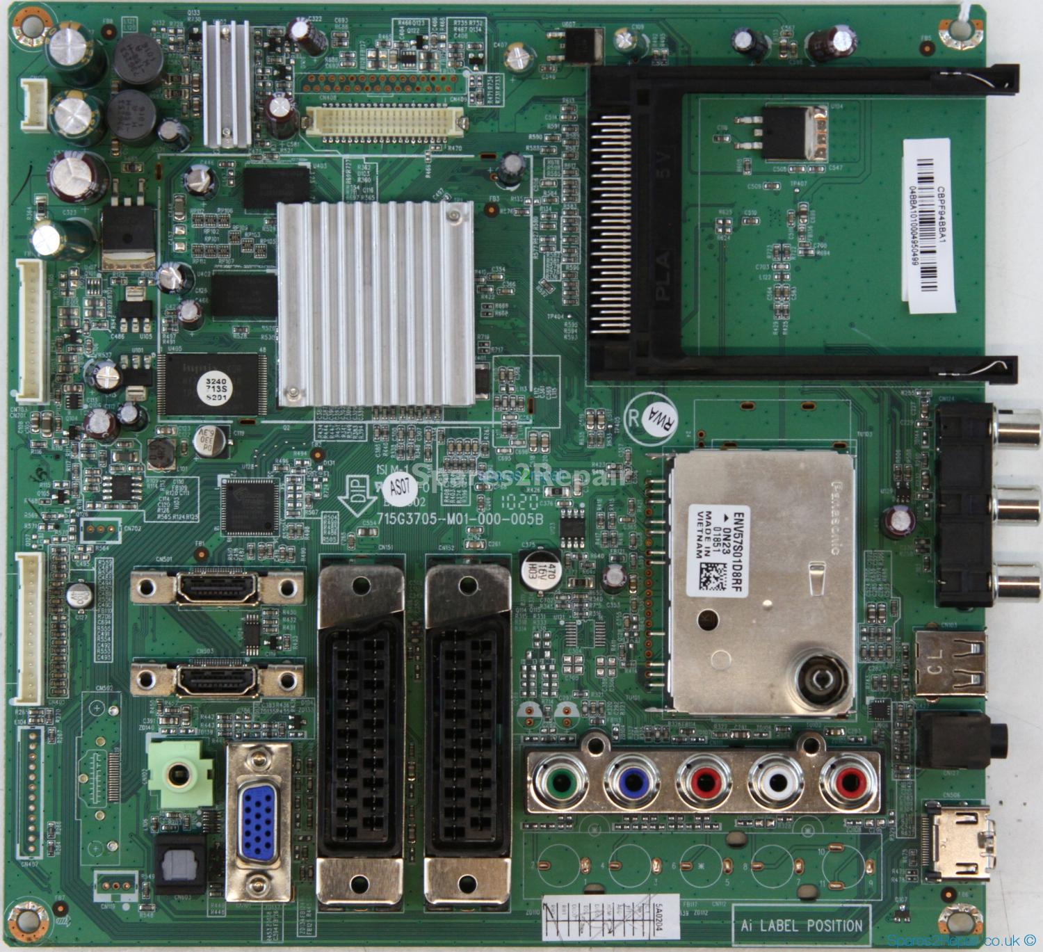Toshiba 40LV713B - Main AV - 715G3705-M01-000-005B - CBPFA4BBZ2S01 - CBPF94BBA1