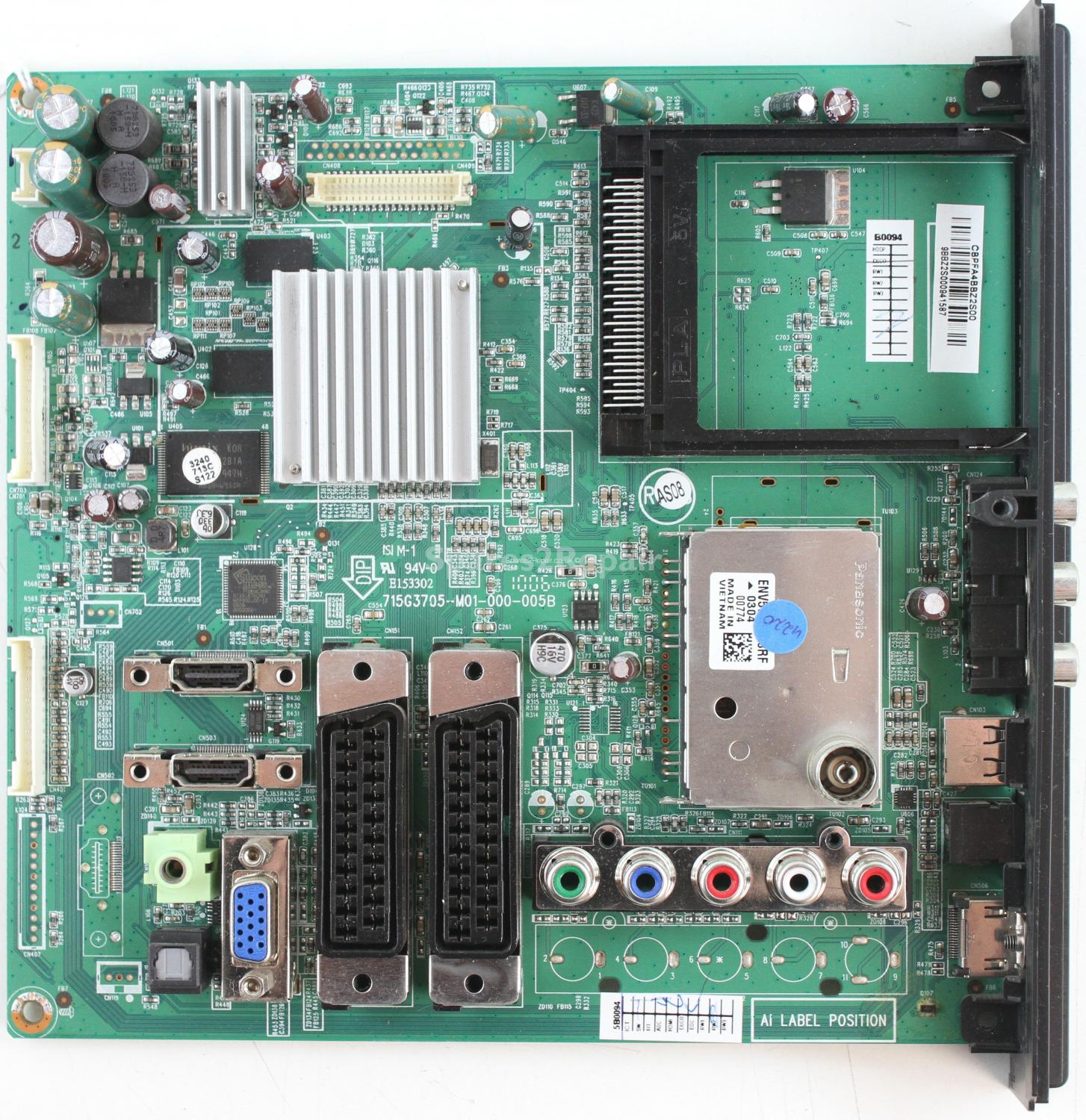 Toshiba 40LV713B - Main AV - 715G3705-M01-000-005B - CBPFA4BBZ2S00
