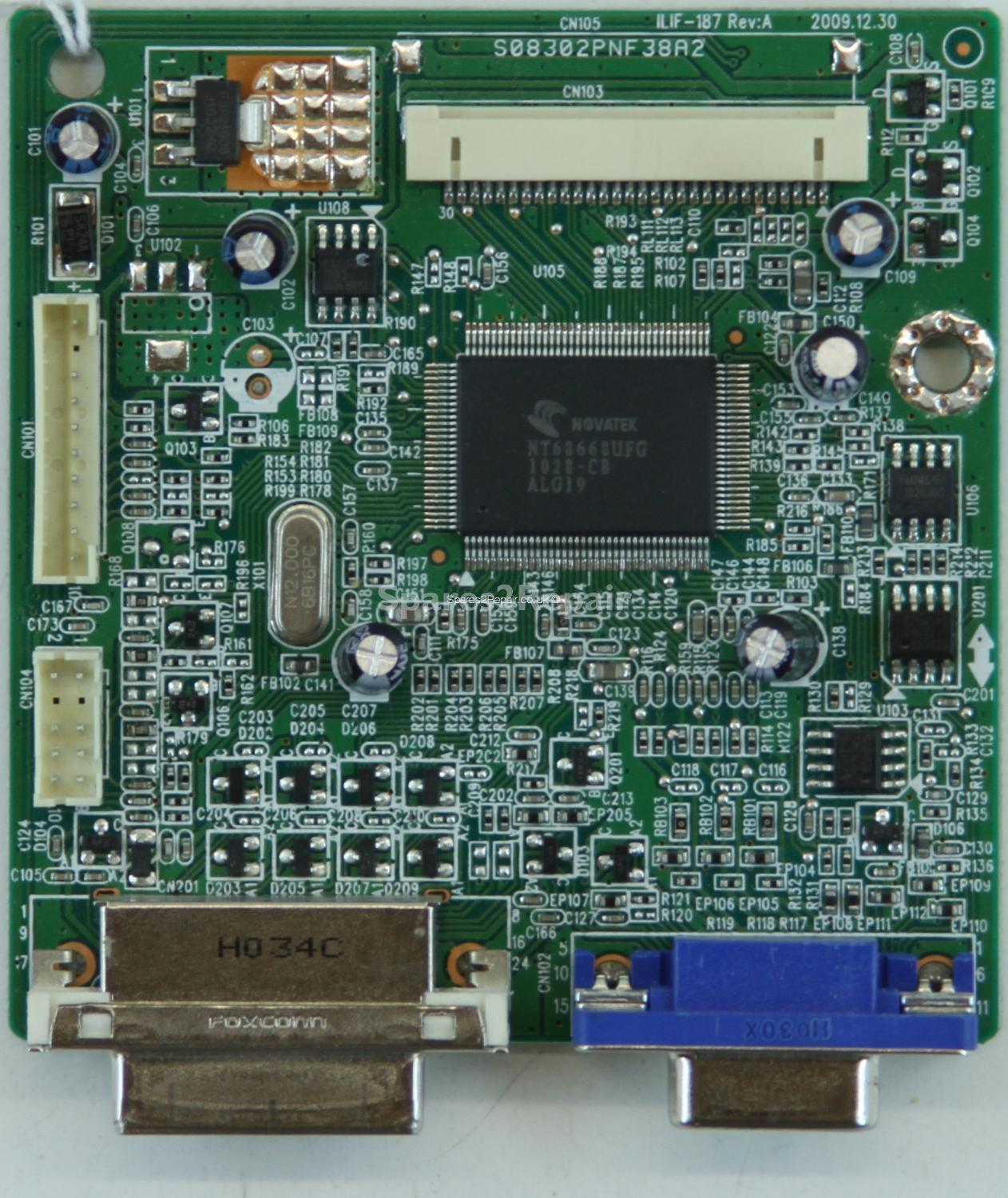 Viewsonic VX2250WM-LED - Inputs - ILIF-187 - Rev:A - 492A00721300R