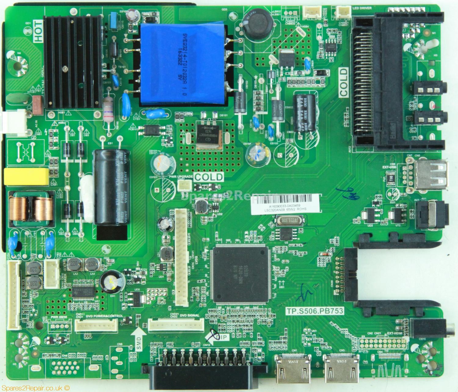 Westinghouse WD32HU7650 - Main AV - TP.S506.PB753 - A16090033 - LSC320AN09 - W16005-SY